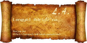 Lengyel Adriána névjegykártya